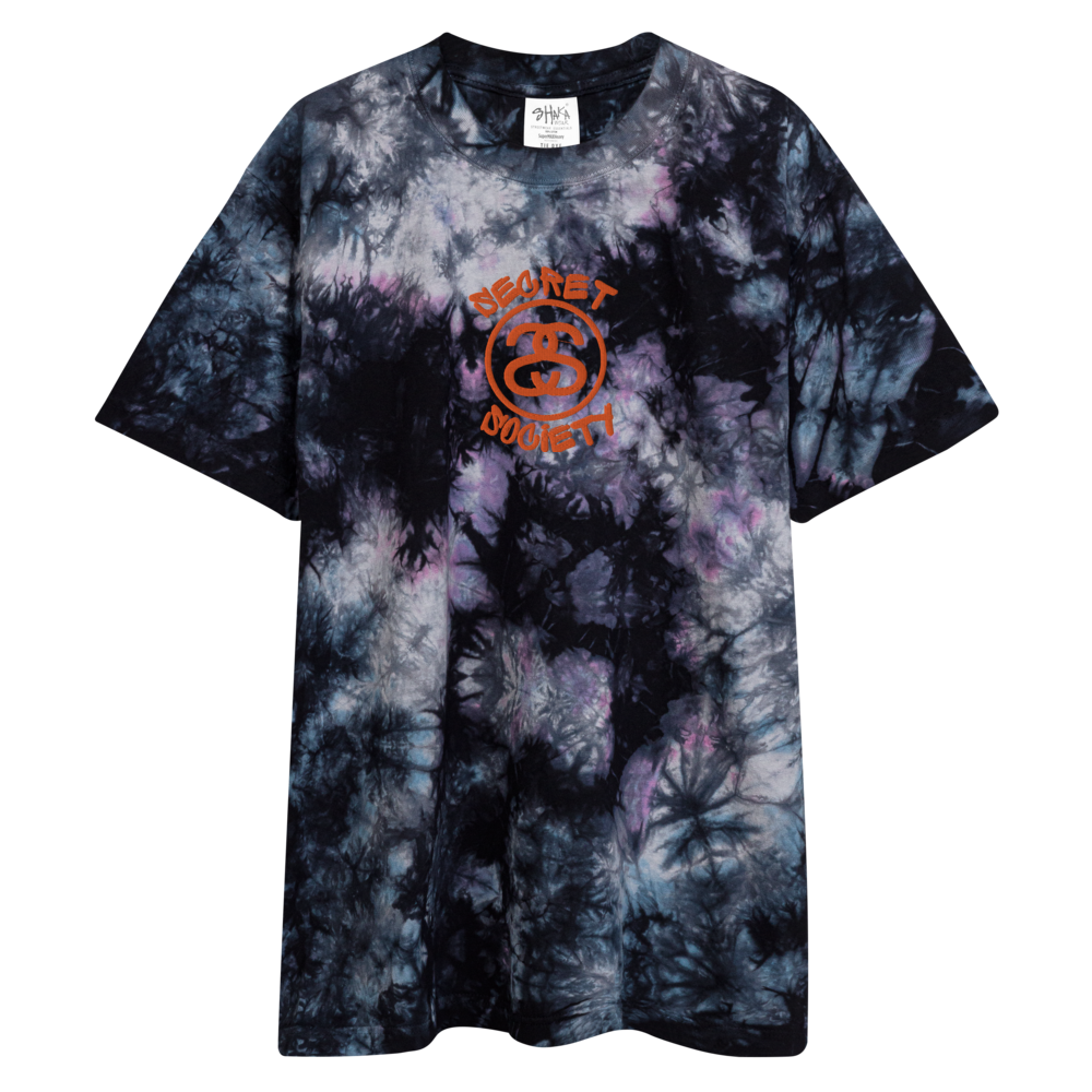 EMBROIDERED SECRET SOCIETY x SHAKAWEAR TIE-DYE TEE